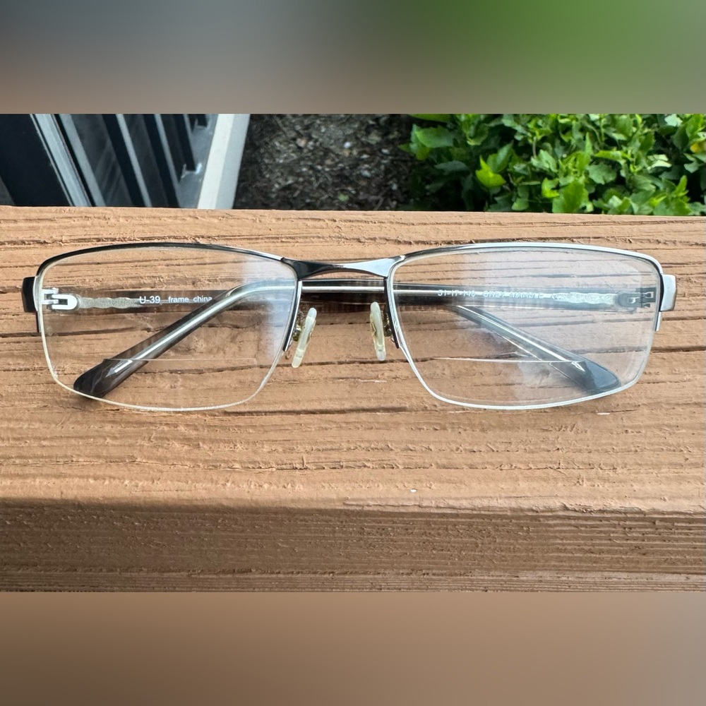 Capri 4U Grey Marble U-39 Unisex Adult Half Rim Eyeglass Frame Only 51-17-140